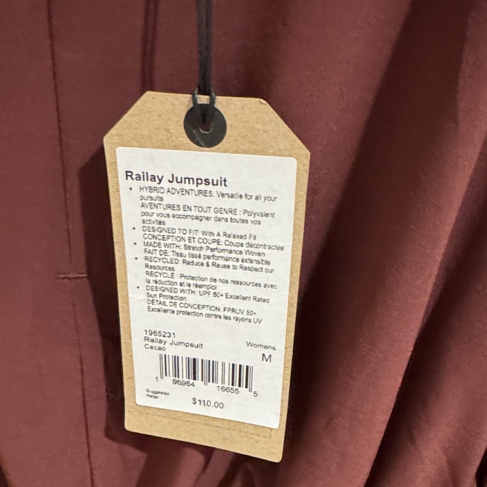 Prana Deep Red Jumpsuit - Picture 2 of 8
